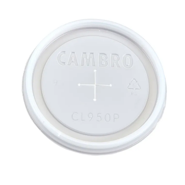 Cambro CL950P190 I Disposable Lids for Colorware Camwear Tumblers 950P I Translucent