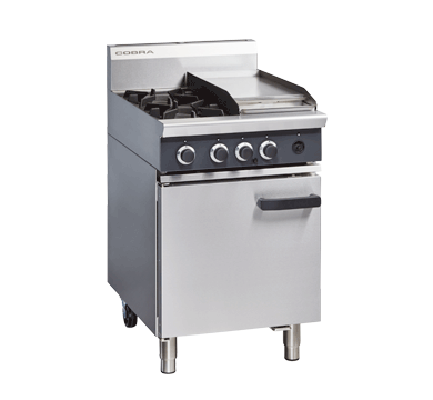 Griddle Gas Range Static Oven, Cobra, CR6C, 2 Burner, Stove Top, Oven Range 