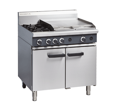 Griddle Gas Range, Static Oven, Cobra, CR9B, 2 Burner, Stove Top, Oven Range