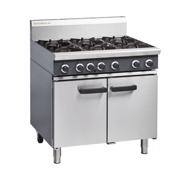 Gas Range Stove, Static Oven, Cobra, CR9D, 6 Burner, Oven Range