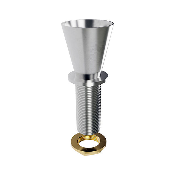 3monkeez CS-CMTUND CP Brass Counter Mount Tundish, 48mm Diameter Top x 53mmH, 20mm BSP Diameter Outlet x 60mmH