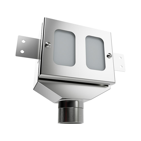 3monkeez CST-TUND-T Stainless Steel Inwall Tundish with Clear Perspex Window, 2x 25mm Outer Inlets and 1x 35mm Centre Inlet, 1x 40mm BSP Male Outlet, Incl Rubber Grommets, 14mm Fro