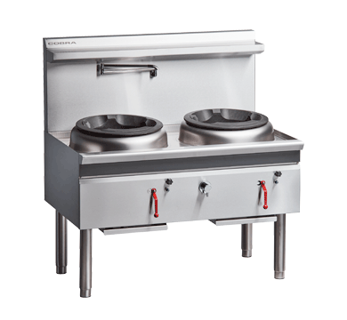 Wok, Cobra, CW2H-DD, Stainless Wok, 2 Duckbill Burner, Waterless, Wok Burner 