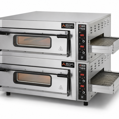 Moretti T65E/2 | Double Chamber Electric Benchtop Conveyor Oven 19" Belt