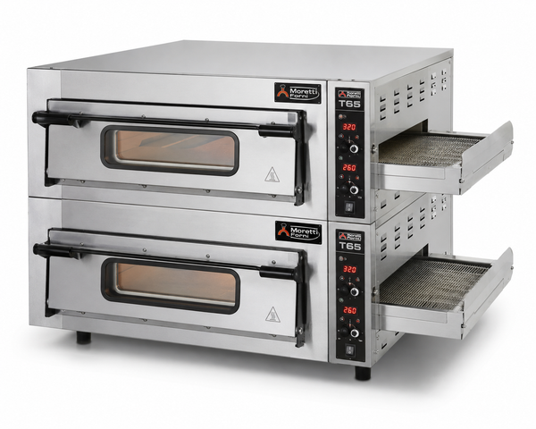 Moretti T65E/2 | Double Chamber Electric Benchtop Conveyor Oven 19" Belt