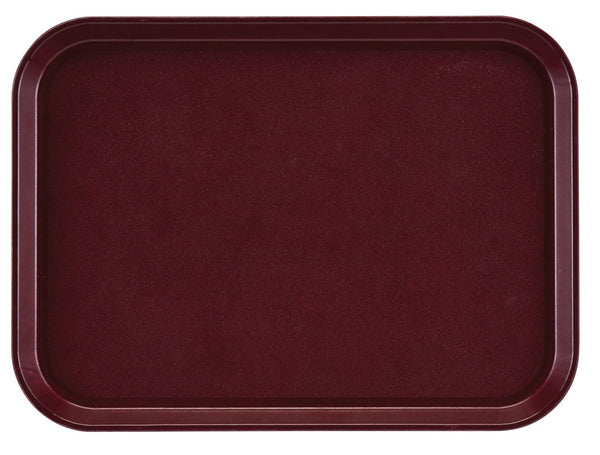 Cambro 1216ET207 I EpicTread Rectangular Trays I 30.5 x 41.5 cm I Dark Burgundy Wine I Case of 12