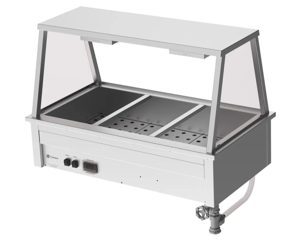 Culinaire CH.BM.D.GA.3 | 3 Modules | Commercial Bain Marie | Benchtop | with A Frame Gantry | Bain Marie