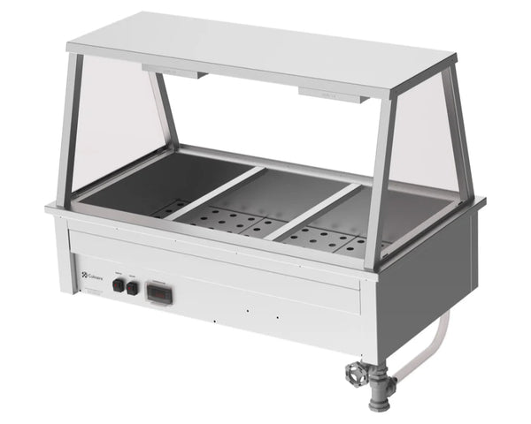 Culinaire CH.BM.D.GA.3 | 3 Modules | Commercial Bain Marie | Benchtop | with A Frame Gantry | Bain Marie
