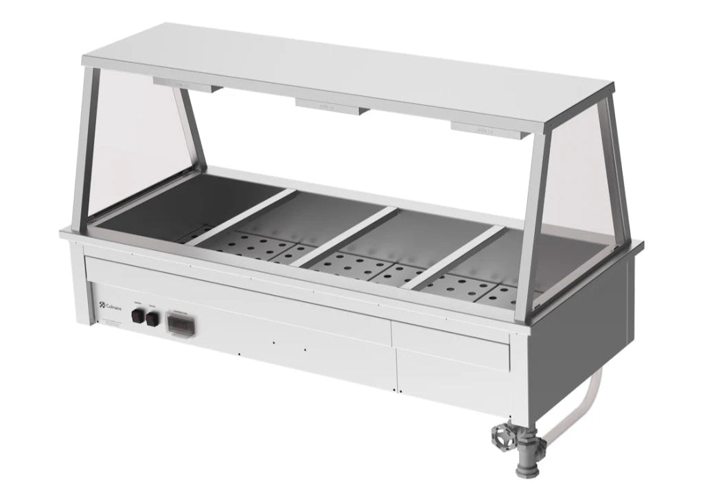 Culinaire CH.BM.D.GA.4 | 4 Modules | Commercial Bain Marie | Benchtop | with A Frame Gantry | Bain Marie