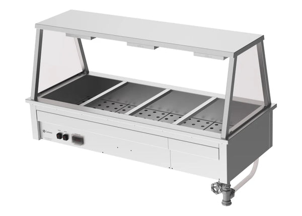 Culinaire CH.BM.D.GA.4 | 4 Modules | Commercial Bain Marie | Benchtop | with A Frame Gantry | Bain Marie