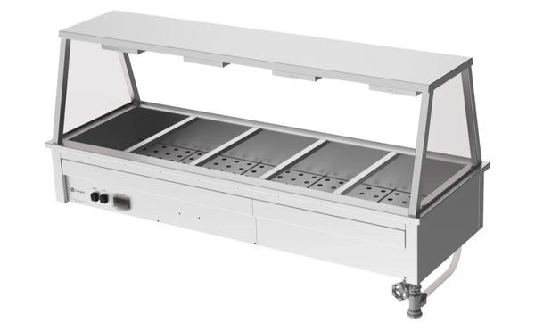 Culinaire CH.BM.D.GA.5 | 5 Modules | Commercial Bain Marie | Benchtop | with A Frame Gantry | Bain Marie
