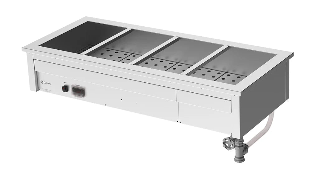 Culinaire CH.BM.U.4 | 4 Module | Undercounter | Commercial Bain Marie | Under Bench | Bain Marie