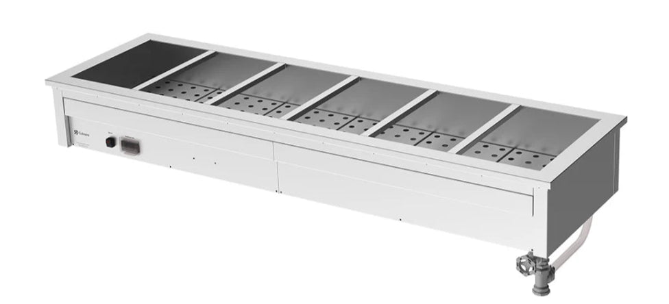 Culinaire CH.BM.U.6 | 6 Module | Undercounter | Commercial Bain Marie | Under Bench | Bain Marie