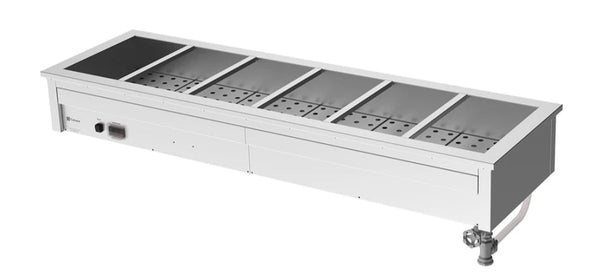 Culinaire CH.BM.U.6 | 6 Module | Undercounter | Commercial Bain Marie | Under Bench | Bain Marie