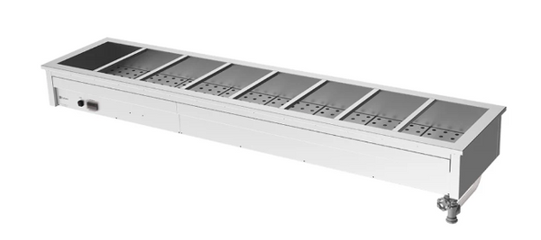 Culinaire CH.BM.U.8 | 8 Module | Undercounter | Commercial Bain Marie | Under Bench | Bain Marie