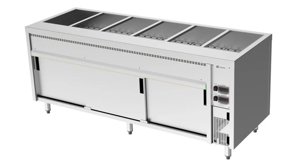 Culinaire CH.BMH.I.6 | Island Bain Marie | Hot Cupboard | 6 Module | Commercial Bain Marie I Under Bench | Bain Marie