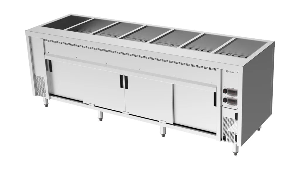Culinaire CH.BMH.U.7 | Hot Cupboard | 7 Module | Undercounter | Commercial Bain Marie I Under Bench | Bain Marie