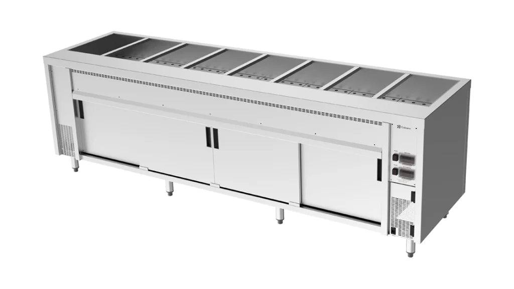 Culinaire CH.BMH.U.8 | Hot Cupboard | 8 Module | Undercounter | Commercial Bain Marie I Under Bench | Bain Marie