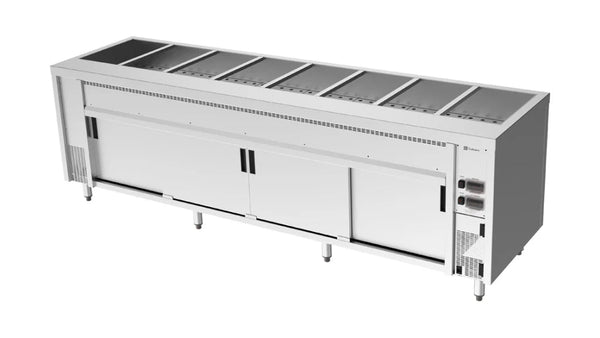 Culinaire CH.BMH.U.8 | Hot Cupboard | 8 Module | Undercounter | Commercial Bain Marie I Under Bench | Bain Marie