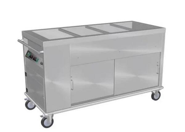 Culinaire CH.BMHM.4 | 4 Modules | Island Bain Marie | Hot Cupboard | Commercial Bain Marie | Mobile | Bain Marie