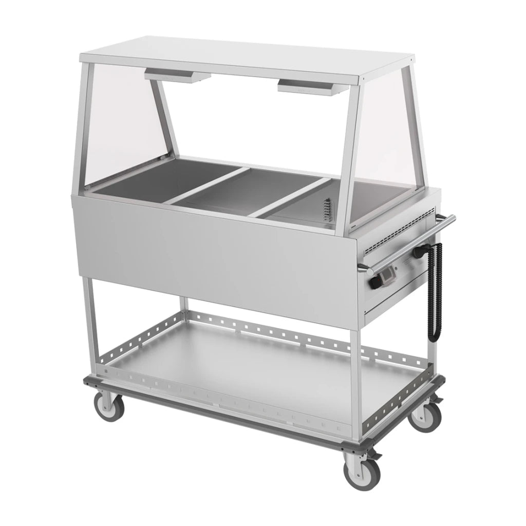 Culinaire CH.BMM.GA.3 | 3 Module | with A Frame Gantry | Commercial Bain Marie | Mobile | Bain Marie
