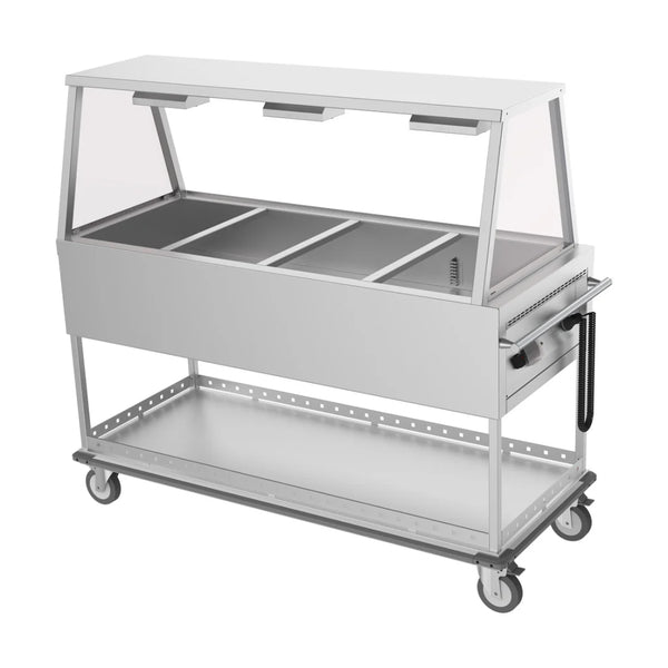 Culinaire CH.BMM.GA.4 | 4 Module | with A Frame Gantry | Commercial Bain Marie | Mobile | Bain Marie