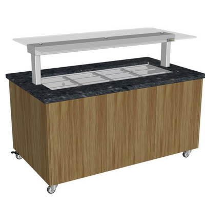 Culinaire CH.IBGJ.BMC.U.GSF.4 | 4 Bay | Heated Mobile | Stone Top & Joinery Panels | Island Buffet | Commercial Bain Marie | Bain Marie