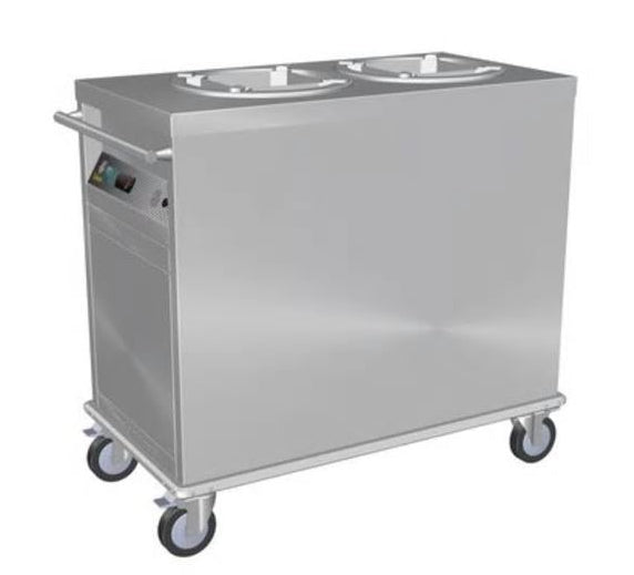 Culinaire CH.PD.HS.2 | Dual Tube | Mobile Plate Dispenser | Heated Plate Dispenser | with Static Heating