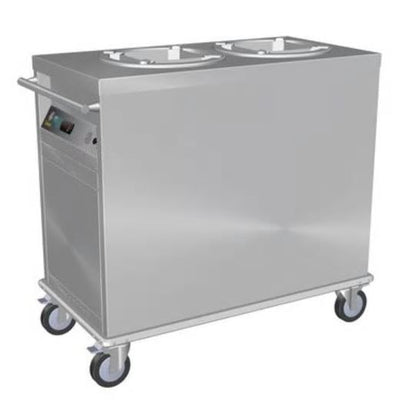 Culinaire CH.PD.HS.2 | Dual Tube | Mobile Plate Dispenser | Heated Plate Dispenser | with Static Heating