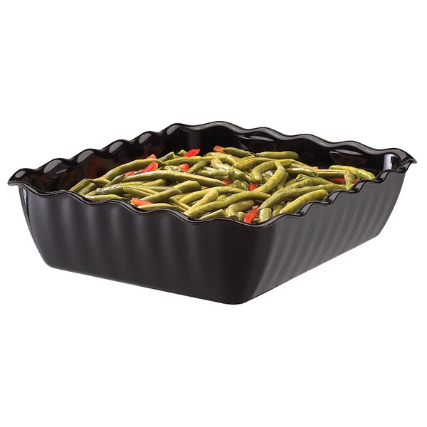Cambro DC10110 I Rectangular Deli Crocks 4.9 qt (4.6 L) I Black I Case of 6