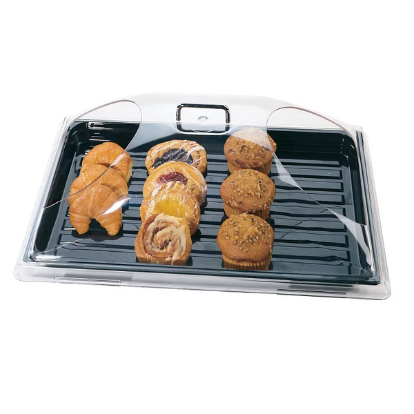 Cambro DD1220BECW135 I Camwear Rectangular Dome Cover with 2 Ends Cut I 12" x 20" I Clear