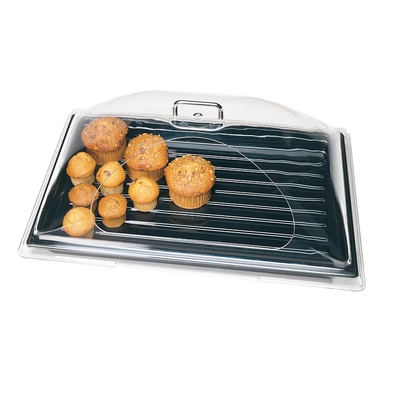 Cambro DD1220SCW135 I Camwear Rectangular Dome Cover with Side Cut I 12" x 20" I Clear