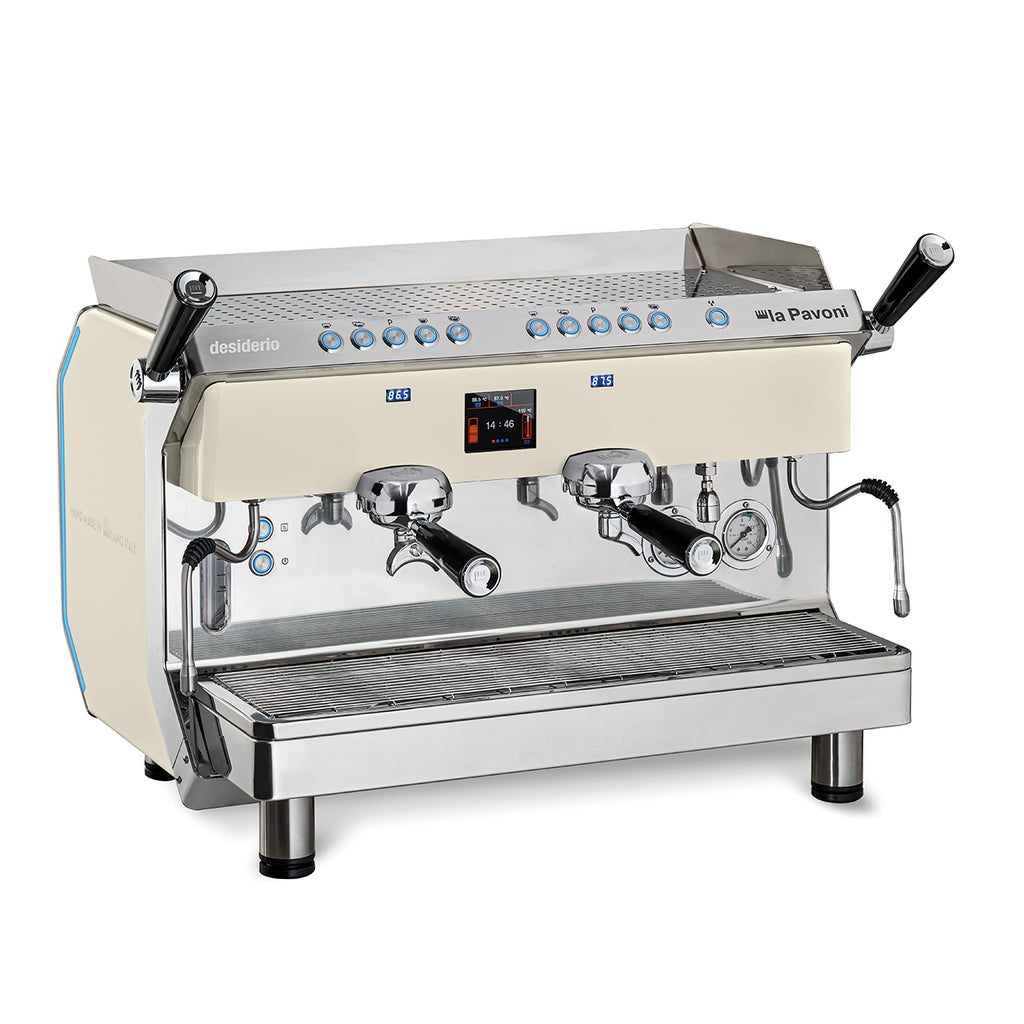 La Pavoni Professional DESIDERIO2VBEU Desirderio White 2-Group Coffee Machine