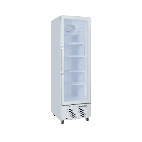 Exquisite DF400 | One Glass Door Upright Display Freezers White 413 Litre