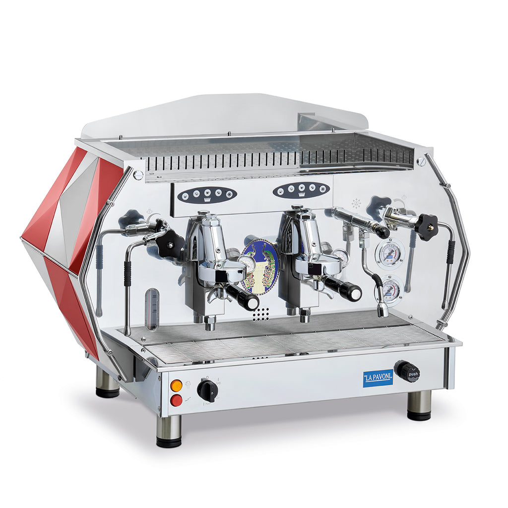 La Pavoni Professional DIA2SV1667EU Diamante Red 2-Group Coffee Machine