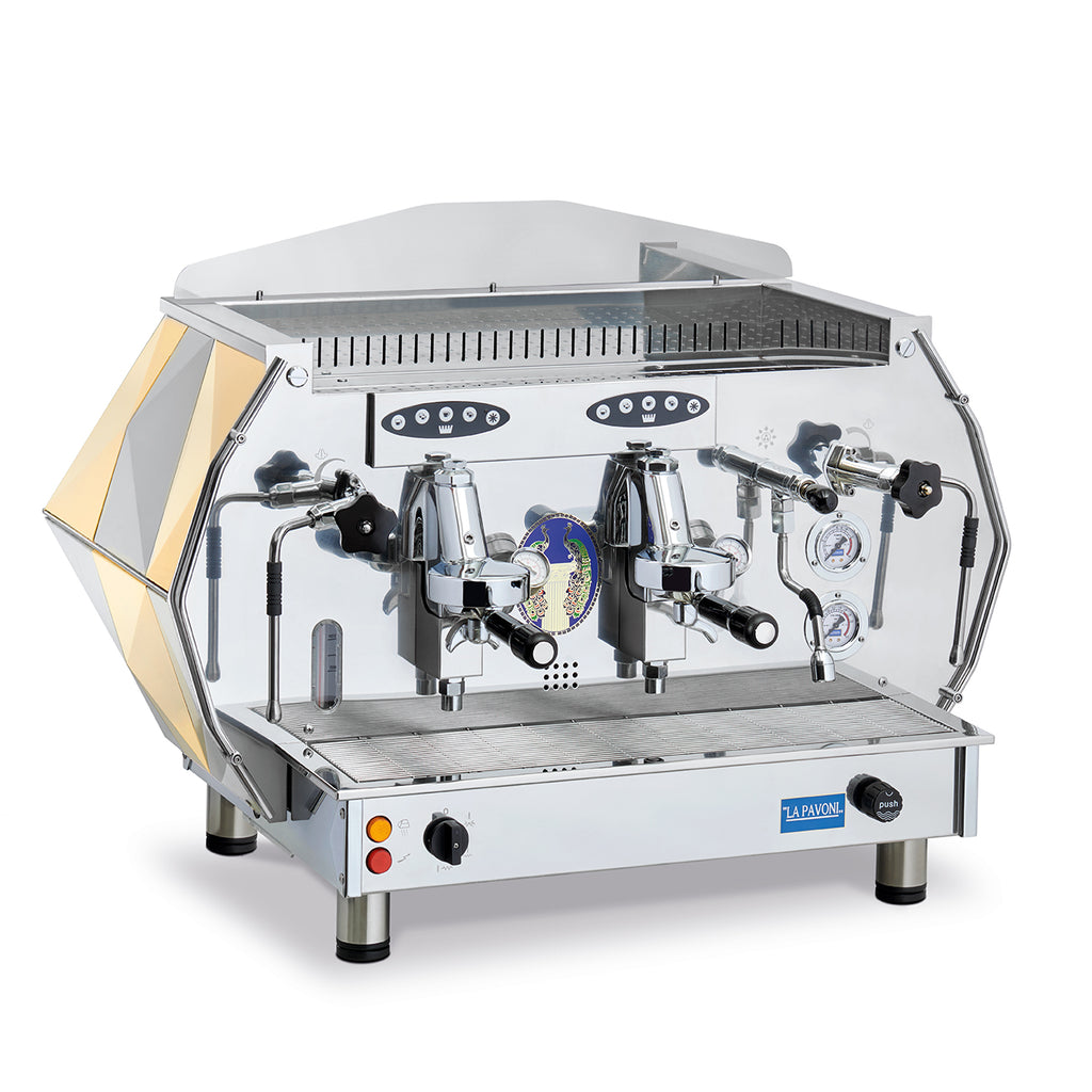 La Pavoni Professional DIA2SV1928EU Diamante Gold 2-Group Coffee Machine