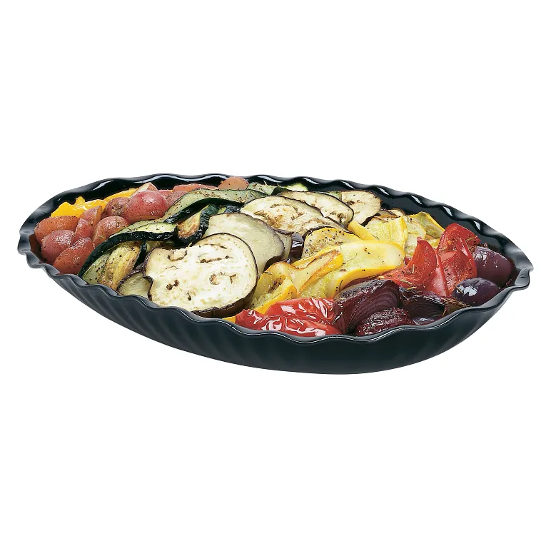 Cambro DP15110 I Oval Deli Platter 3.4 qt (3.2 L) I Black I Case of 6