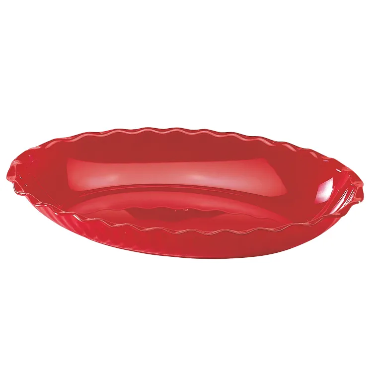 Cambro DP15404 I Oval Deli Platter 3.4 qt (3.2 L) I Red I Case of 6