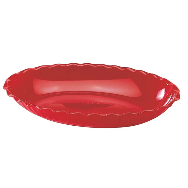 Cambro DP15404 I Oval Deli Platter 3.4 qt (3.2 L) I Red I Case of 6