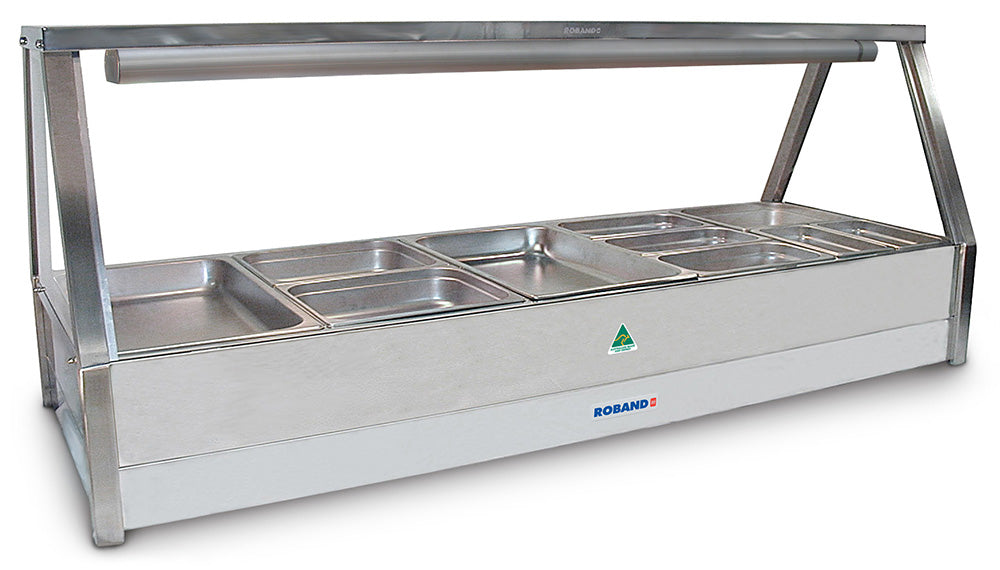 Roband E25RD I 2 Row I Straight Glass I Hot Bain Marie I Hot Food Display Bar I Hot Food Bain Marie