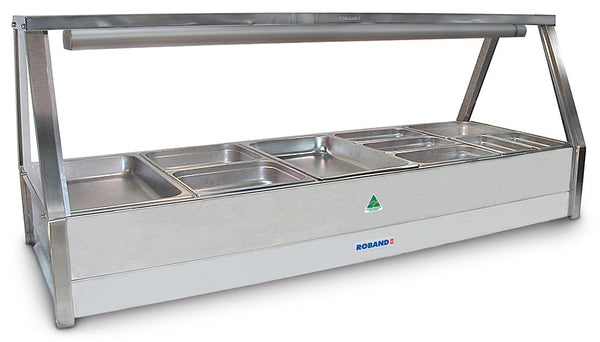 Roband E25RD I 2 Row I Straight Glass I Hot Bain Marie I Hot Food Display Bar I Hot Food Bain Marie