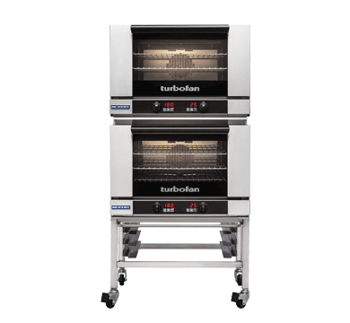 Turbofan E27D3/2 I Full Size Tray I Digital I Double Stacked I Oven I Electric Convection Oven I on a Stainless Steel Stand