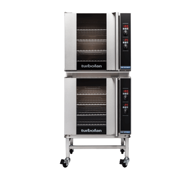 Turbofan E32D4/2 I Full Size Tray I Digital I Double Stacked I Oven I Electric Convection Oven I on a Stainless Steel Stand