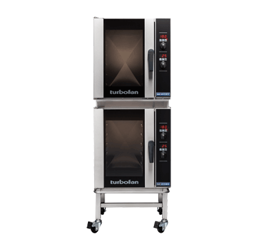 Turbofan E33D5/2 I Full Size Tray I Digital I Double Stacked I Oven I Electric Convection Oven I on a Stainless Steel Stand