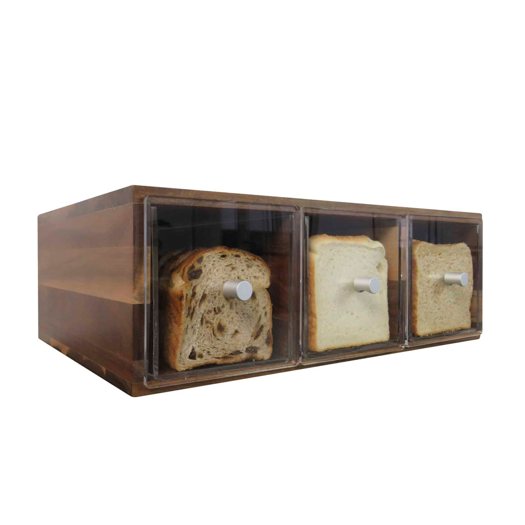 Smith & Hubble Elevate SH-ELBD13-W | Triple Bread Drawer | Rich Walnut Colour | GN 1/1 Compatible | Bread | Drawer