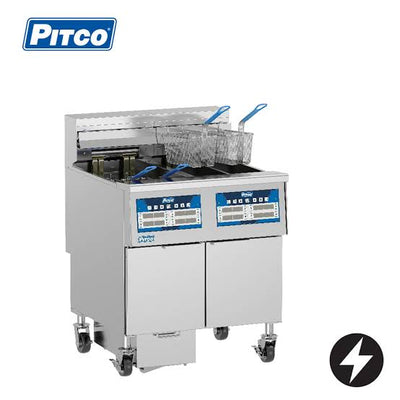 Pitco EP14-FF-2/FD | Cold Zone | 2 Bank Fryer | 2 Baskets Per Tank | Electric Fryer