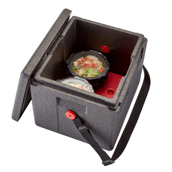 Cambro EPP280RDST – GoBox Half-Size Food Pan Carrier with Red Carrying Strap