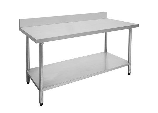 F.E.D 0300-7-WBB | Economic 304 Grade | Stainless Steel Table | with Splashback