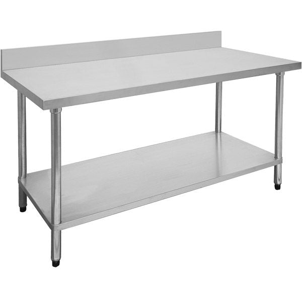 F.E.D 0600-7-WBB Economic 304 Grade I Stainless Steel Table I with Splashback