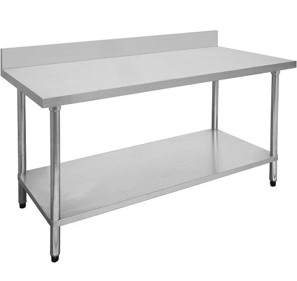 F.E.D 0900-7-WBB Economic 304 Grade I Stainless Steel Table I with Splashback